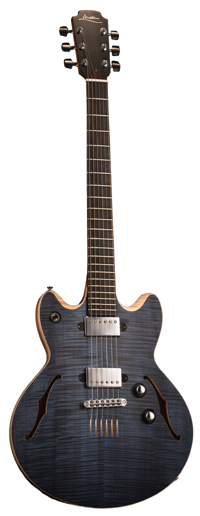 GL-J - Figured Maple - Midnight Blue Stain
