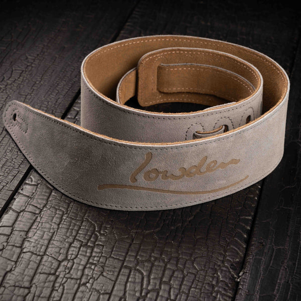 Grey Suede Lowden Guitar Strap