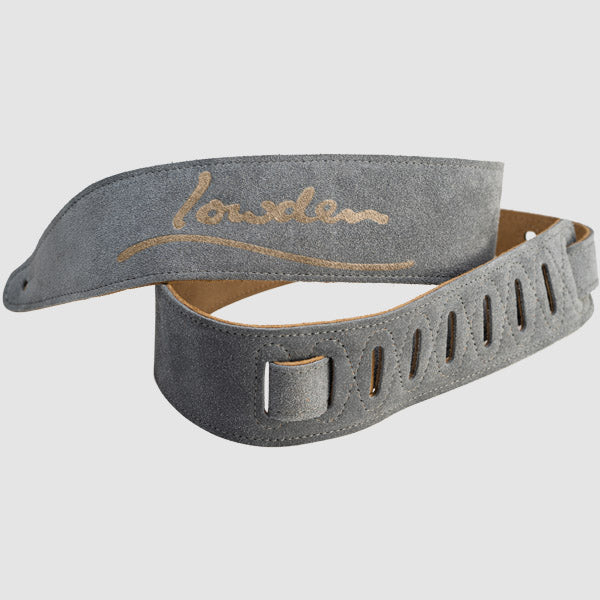 Grey Suede Lowden Guitar Strap